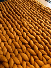 Giant Knitted Merino Blanket in Amber