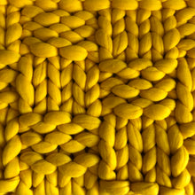 All Squared Away merino chunky knit blanket