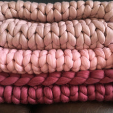 Chunky knit merino blanket/throw made to order
