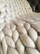 Chunky knit merino blanket/throw made to order