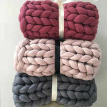 Chunky knit merino blanket/throw made to order