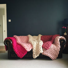 Chunky knit merino blanket/throw made to order