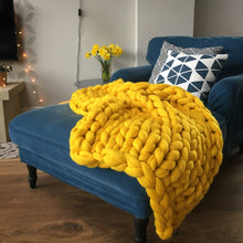 Chunky knit merino blanket/throw made to order