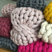 Do The Twist chunky knit bed runner / blanket made to order