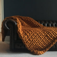 Chunky knit merino blanket/throw made to order