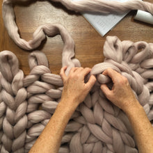 Do The Twist chunky knit bed runner / blanket made to order