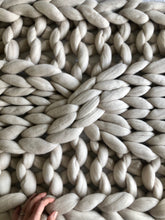Do The Twist chunky knit bed runner / blanket made to order