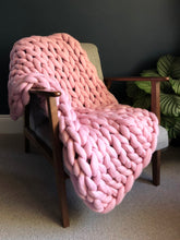 Chunky knit merino blanket/throw made to order