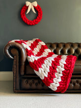 Candy Cane Merino Blanket