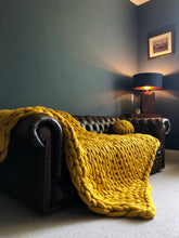 Chunky knit merino blanket/throw made to order