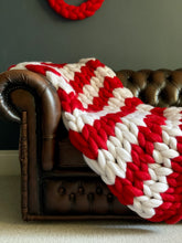 Candy Cane Merino Blanket