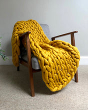 Chunky knit merino blanket/throw made to order