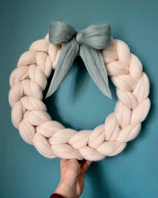 Springtime merino wreath decor