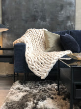 Chunky knit merino blanket/throw made to order
