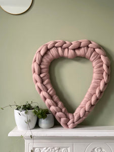 Handcrafted Woolly Heart Wreath