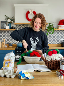 Giant Knitted Merino Christmas Pudding