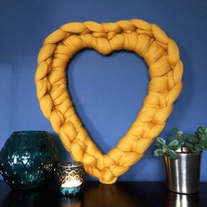 Handcrafted Woolly Heart Wreath