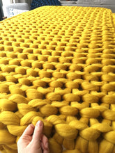 Chunky knit merino blanket/throw made to order