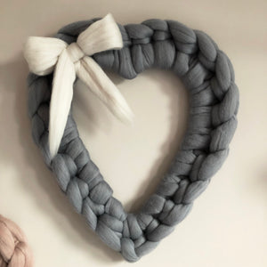 Handcrafted Woolly Heart Wreath