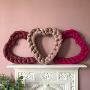 Handcrafted Woolly Heart Wreath