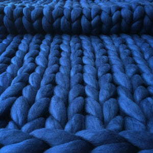 Chunky knit merino bed runner made to order