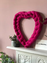 Handcrafted Woolly Heart Wreath