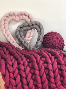 Handcrafted Woolly Heart Wreath